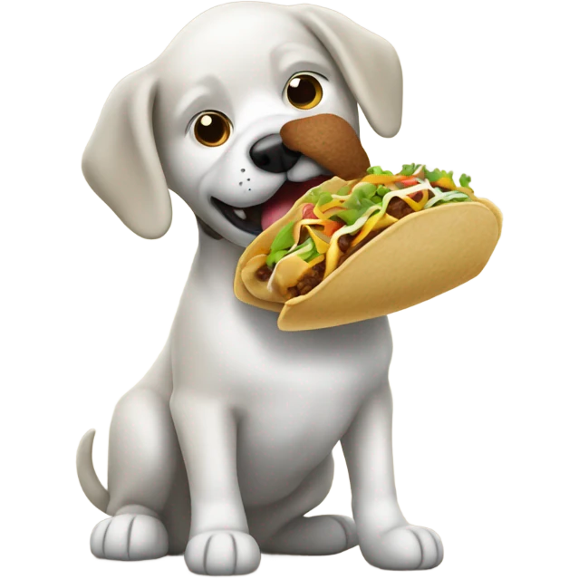 Dog eating a taco emoji