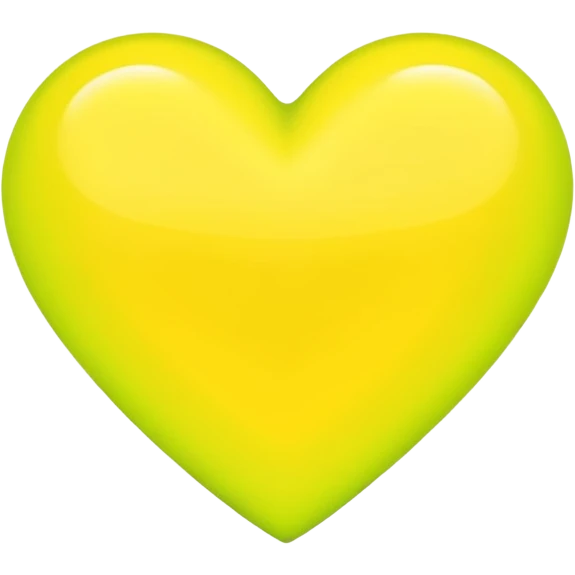neon yellow heart emoji