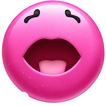 Pink bubblegum with glitter  emoji
