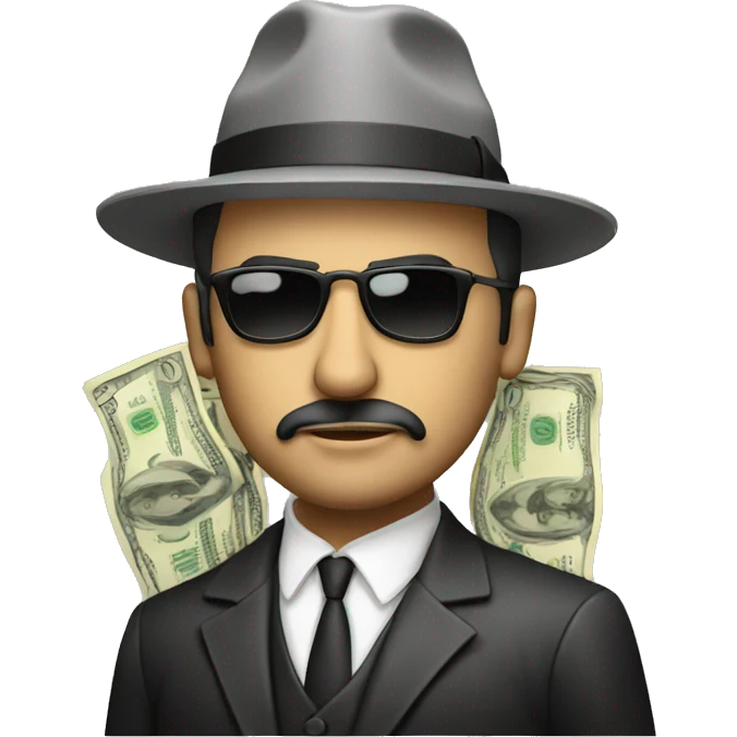 Italian mafia with cash emoji