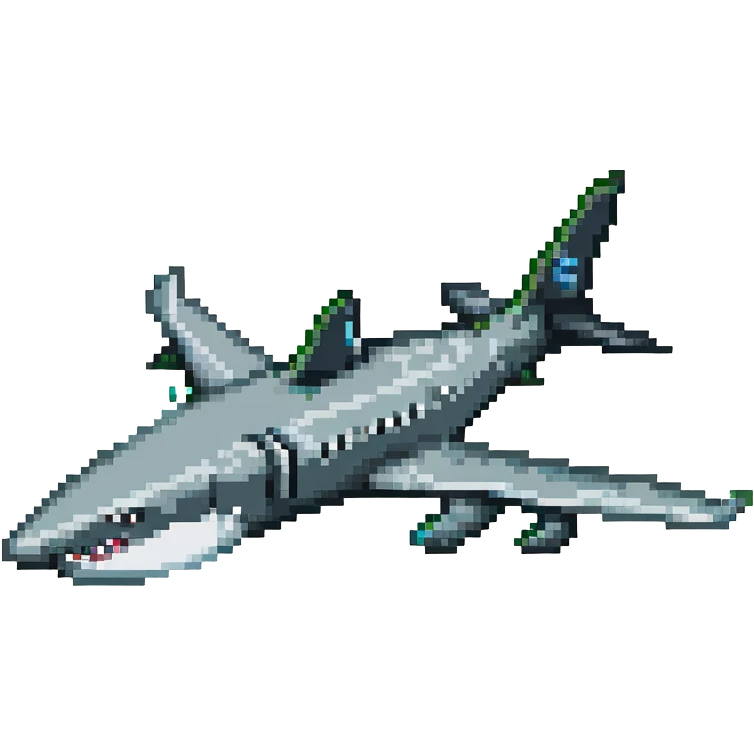 shark-airplane hybrid emoji