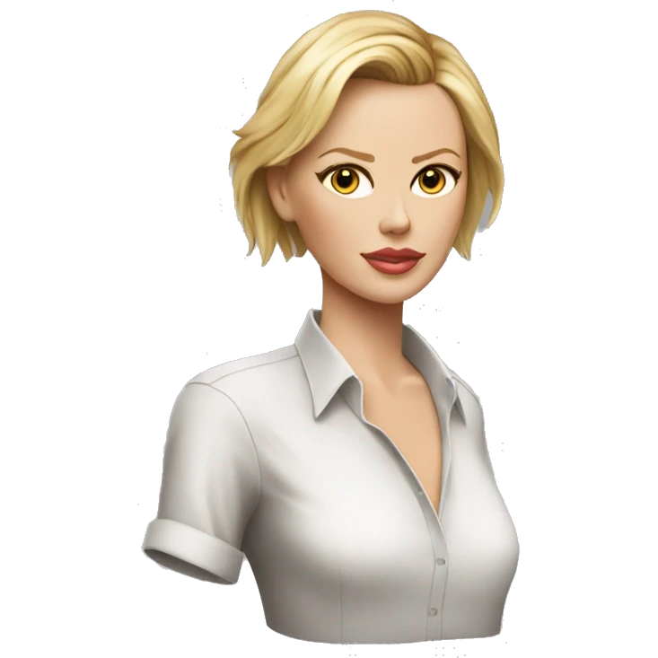 ultra realistic charlize theron wearing shirt emoji