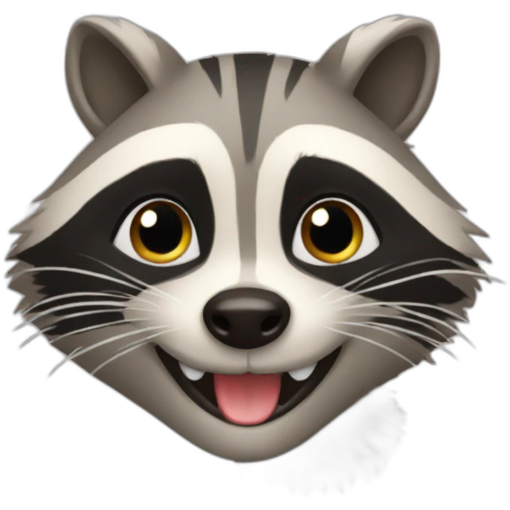 happy raccoon emoji