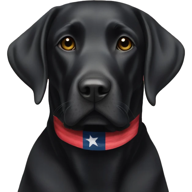 Black Labrador with American flag in background emoji
