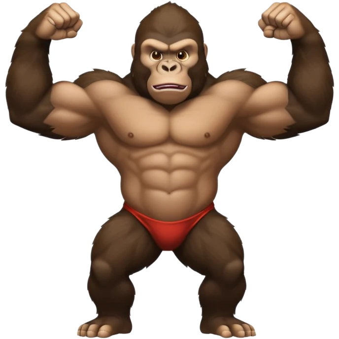 Gorilla flexing muscles emoji
