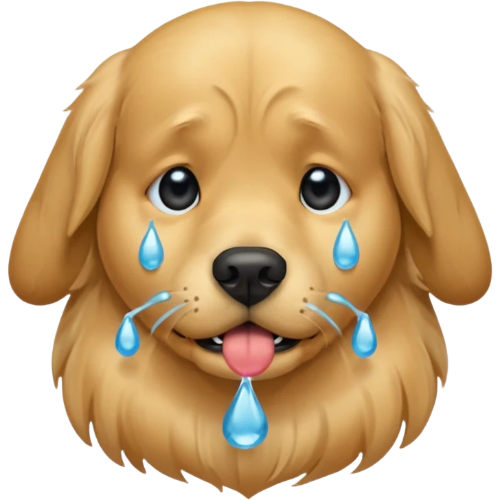Funny crying dog meme emoji