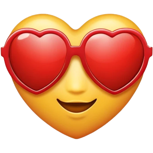 Heart wearing sunglasses  emoji