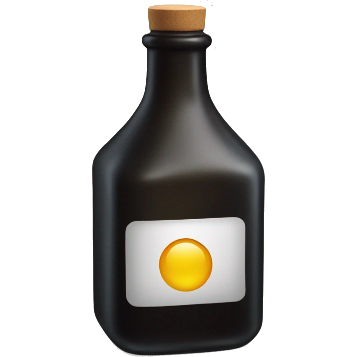 Dark glass bottle with oil emoji