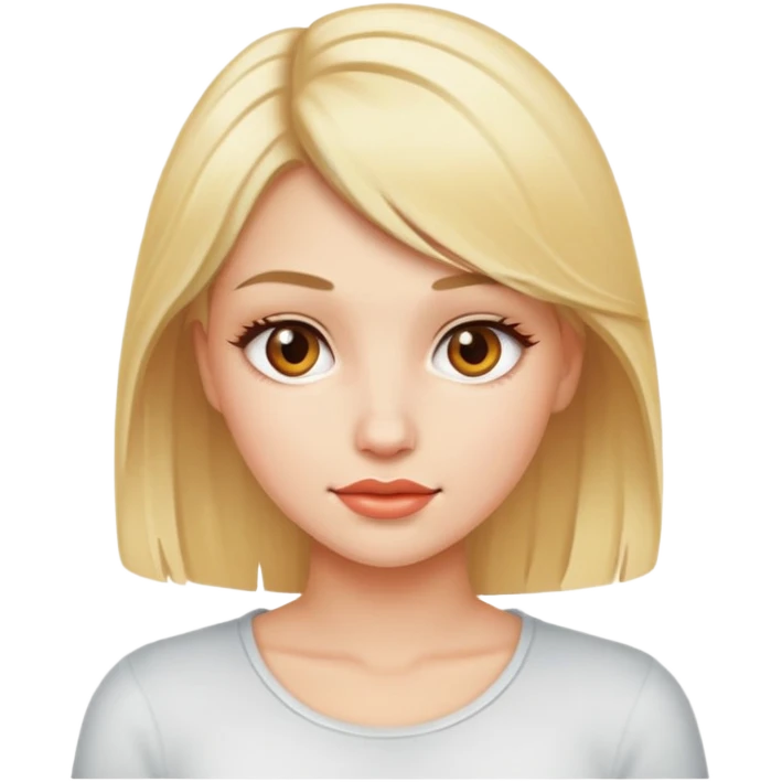 Blonde hair hot girl emoji