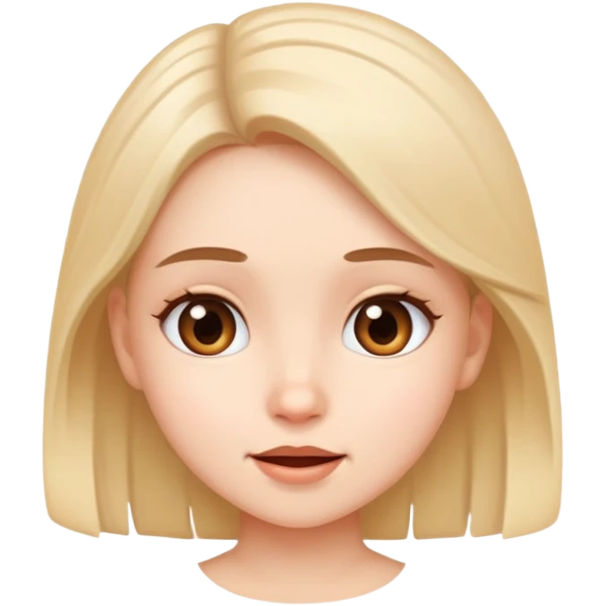 Cute girl talking to emoji
