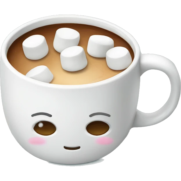 Coffee mug with marshmallows  emoji