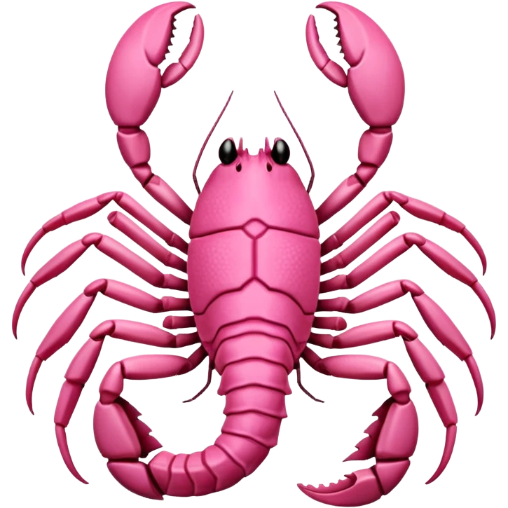 Pastel pink scorpion emoji