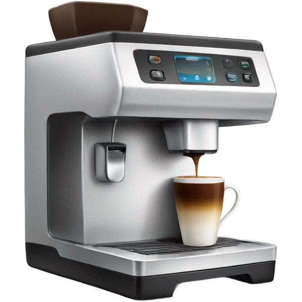 a coffee machine with a cup  emoji