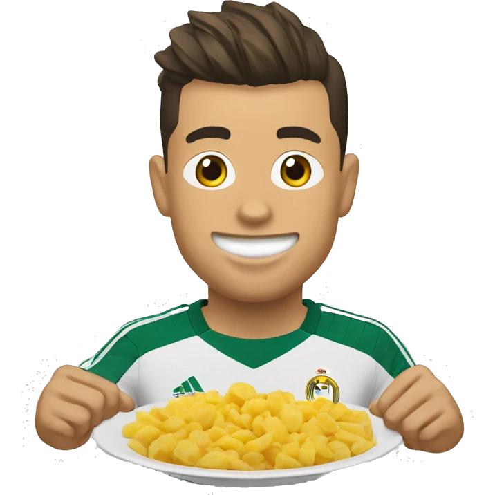 Ronaldo qui mange des pâtes  emoji