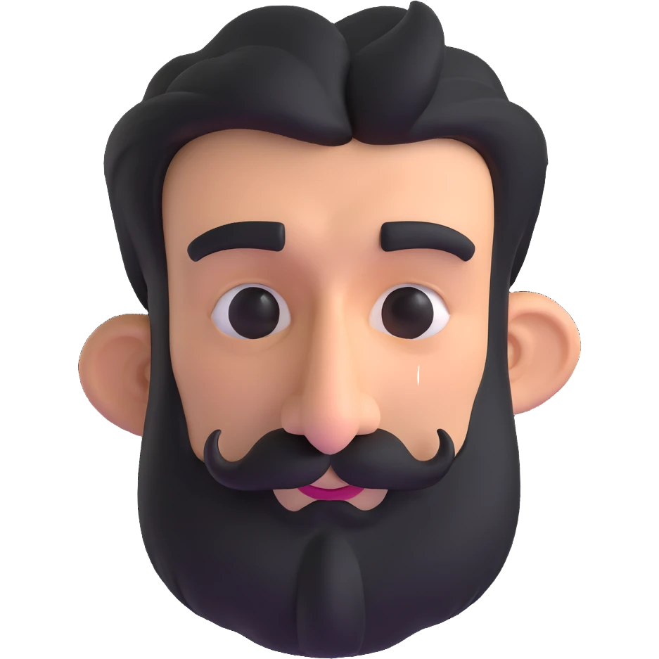 hairy man with a crooked nose emoji