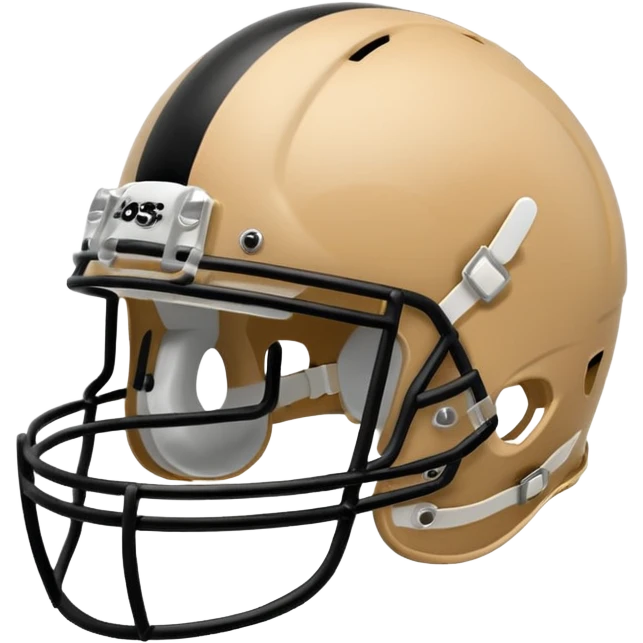 College football player helmet in light tan color  emoji