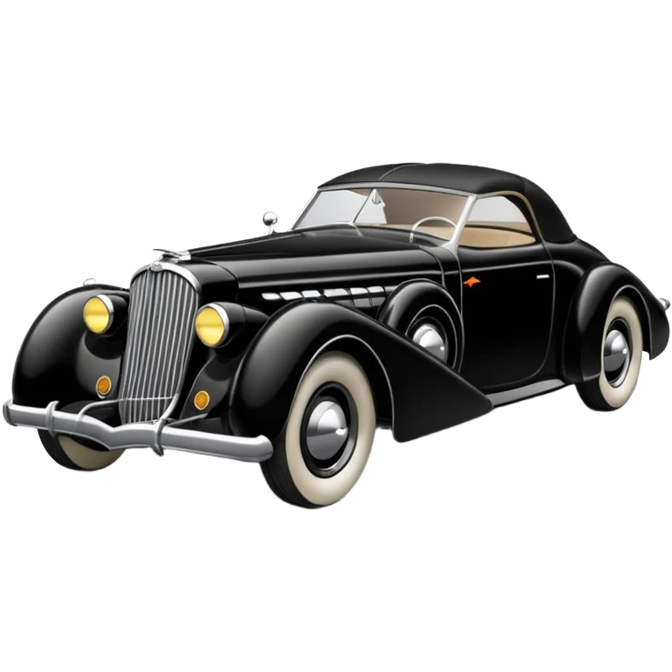 Batman the animated series Batmobile based on 1936 cord 812 emoji