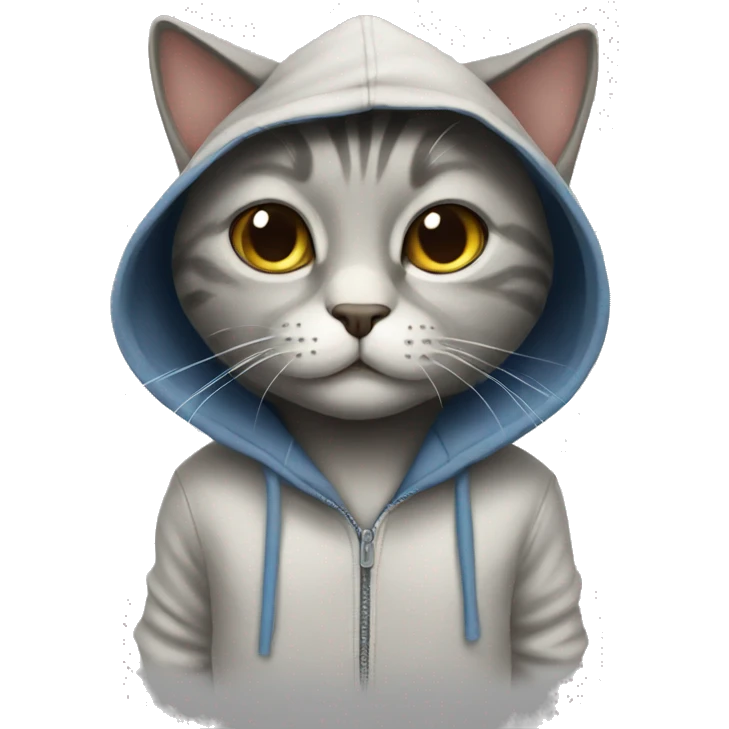 cat with a hoodie on emoji
