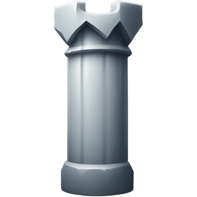 A pillar with teeth  around the top and bottom emoji