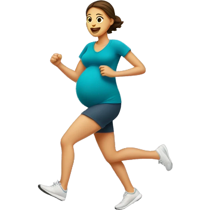 Pregnant woman running emoji