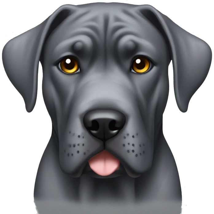 Dog Cane Corso grey emoji
