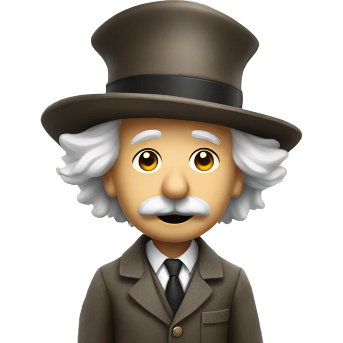 Albert Einstein in a detective's hat emoji