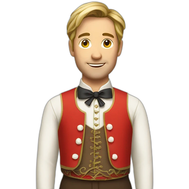 Swiss man in tracht suit emoji