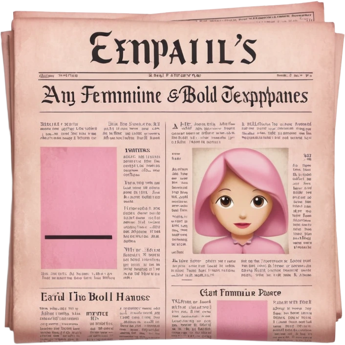 pink girly newspaper emoji