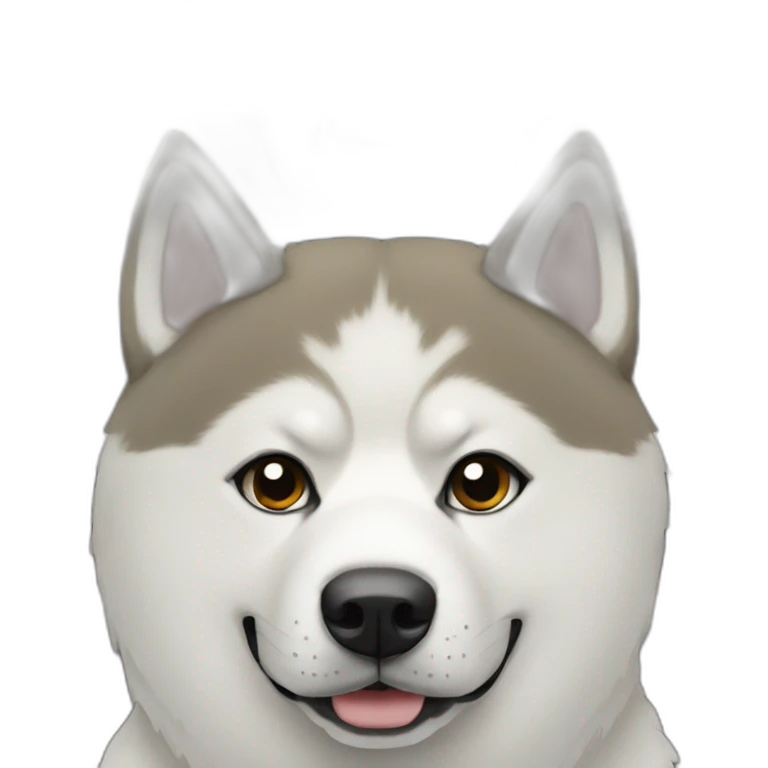Akita inu with grey car emoji