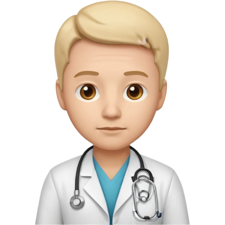 thinking doctor emoji with stethoscope and thoughtful expression emoji