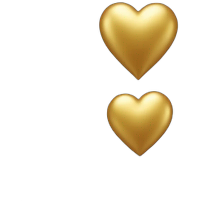 Golden heart emoji