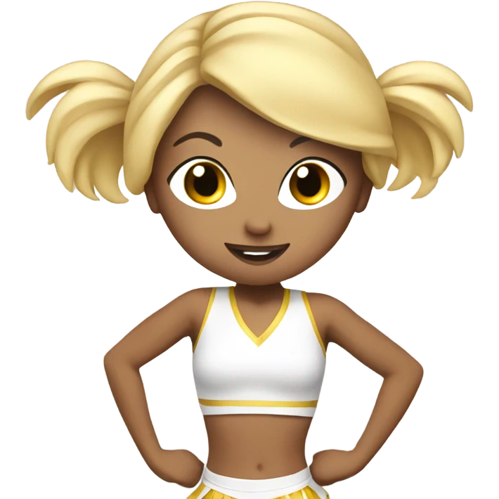 white with blond hair cheerleader dancing emoji