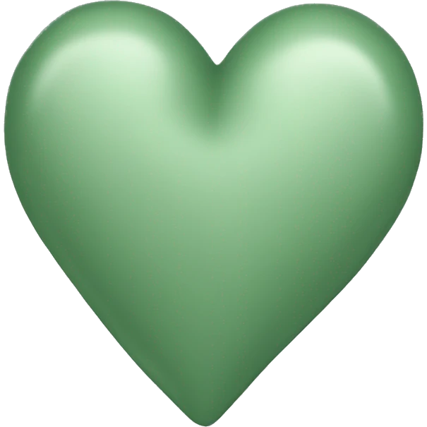 Sage green ios heart  emoji