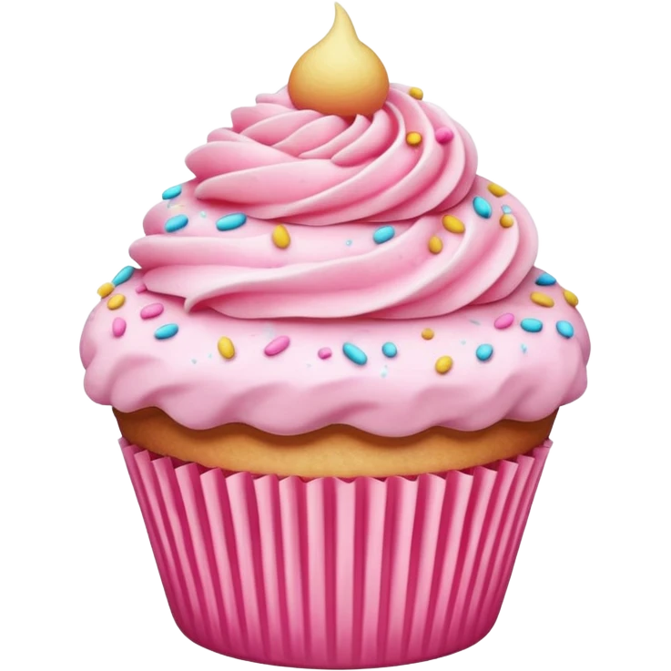 Cupcake with pink icing emoji