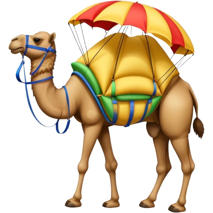 Camel in a parachute  emoji