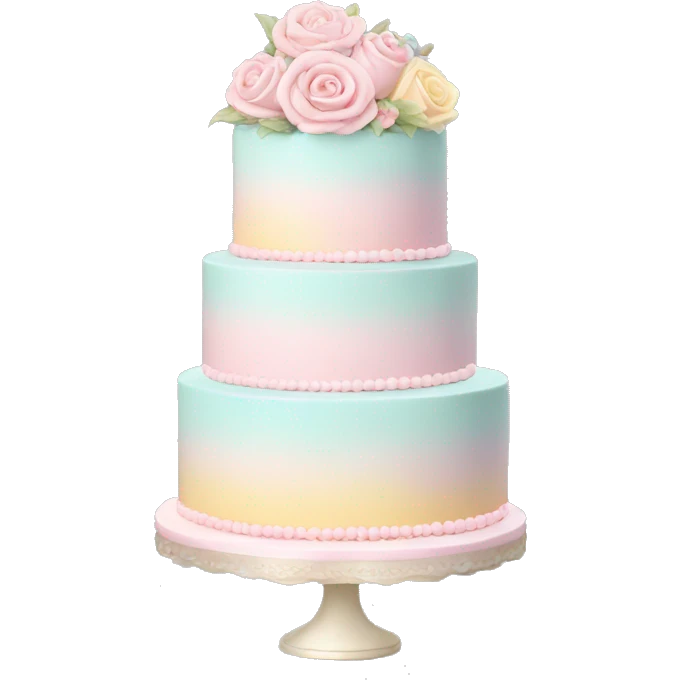 pastel wedding cake emoji