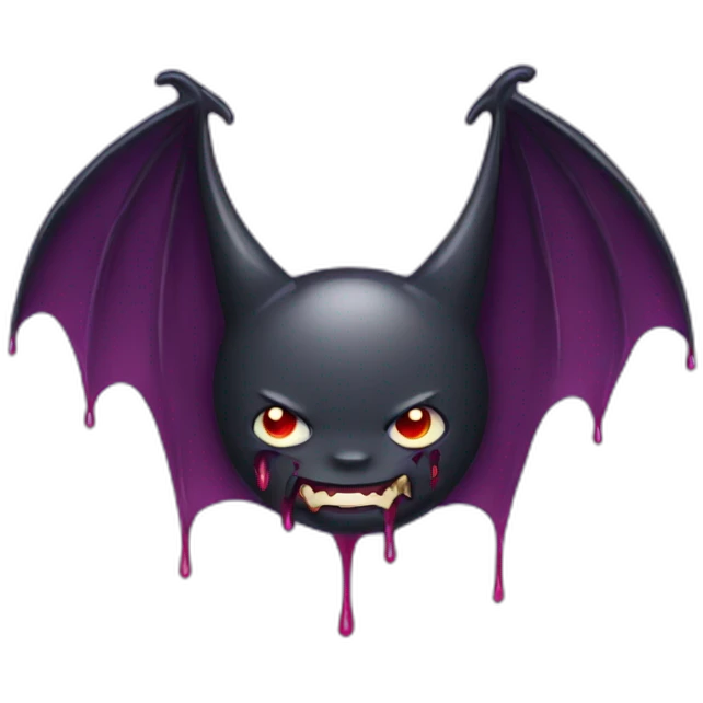 A bat vampire dripping emoji
