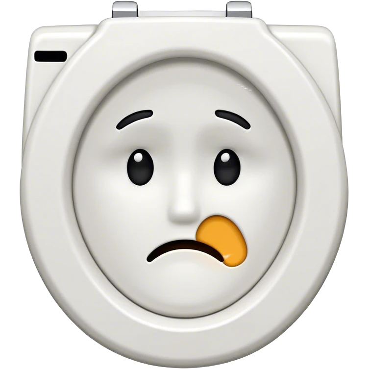 toilet seat doing a facepalm emoji