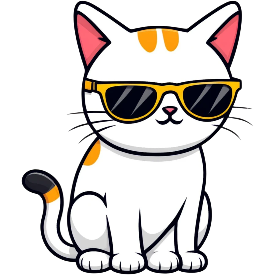 Cat with sunglasses emoji