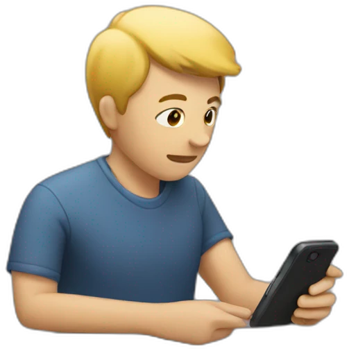 person looking at their phone emoji