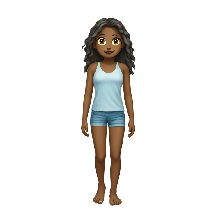 Barefoot Girl On Beach emoji