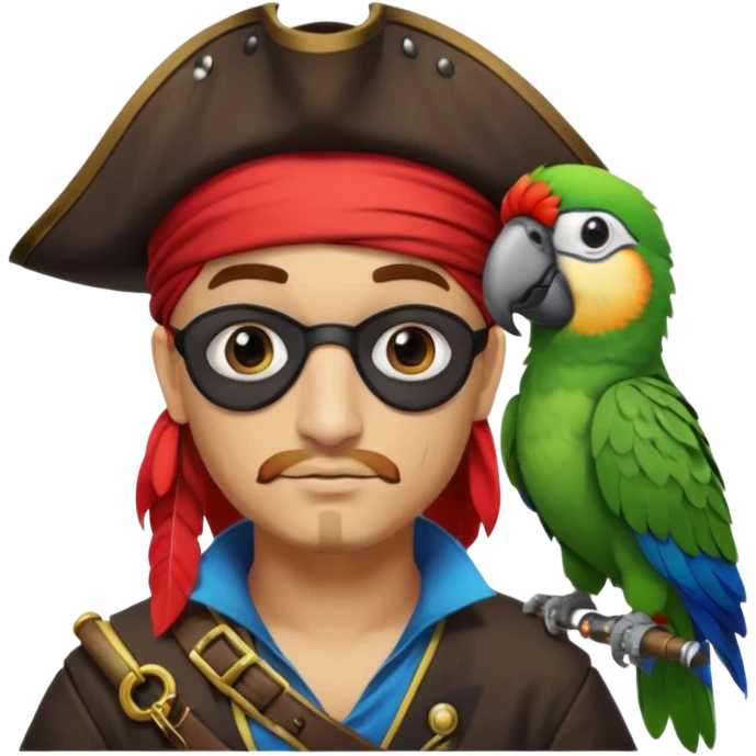 pirate and parrot emoji