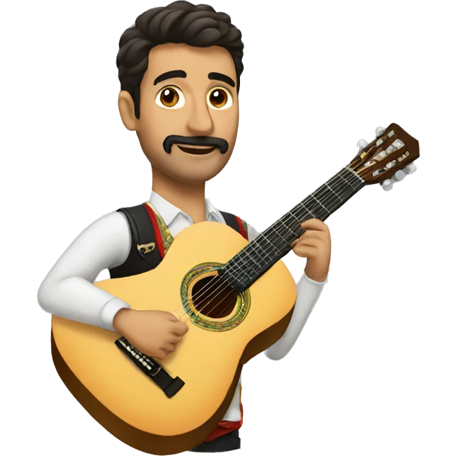 spanish dressed guitar player emoji