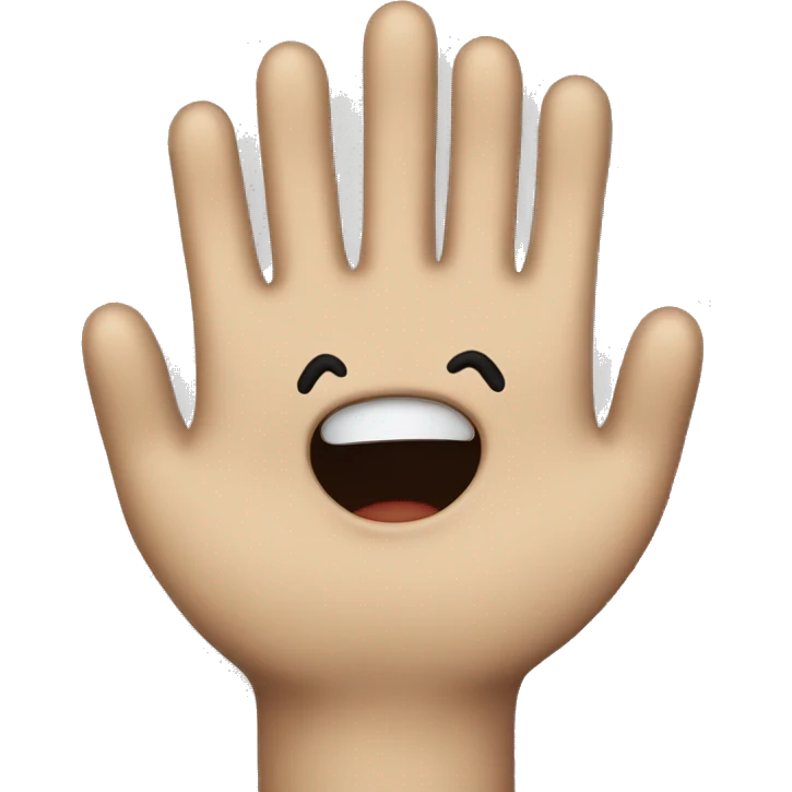 Hands up scared emoji