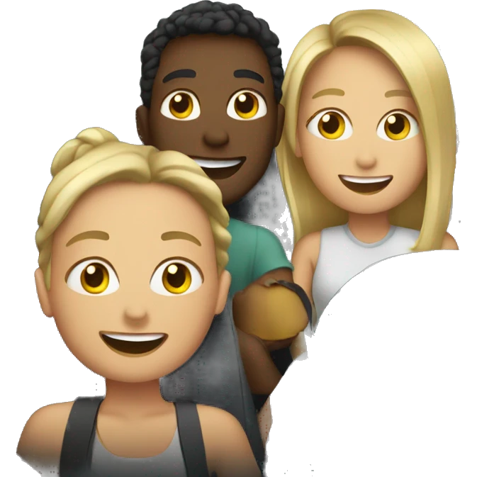 friends enjoying car ride emoji