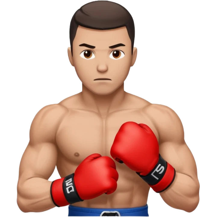 Un gusnte rojo de artes marciales mixtas  emoji