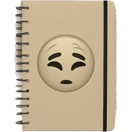 piral notebook, Moleskin, Sand color emoji