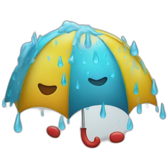 clowd with rain and wind emoji