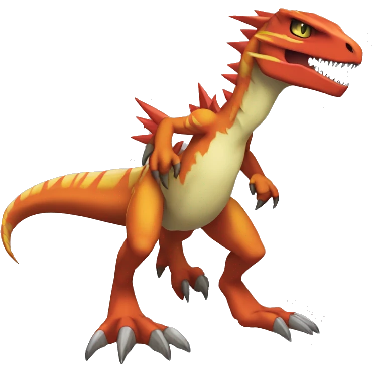  Cool Edgy Digimon-Fakemon-Guilmon-Velociraptor-Dragon full body emoji