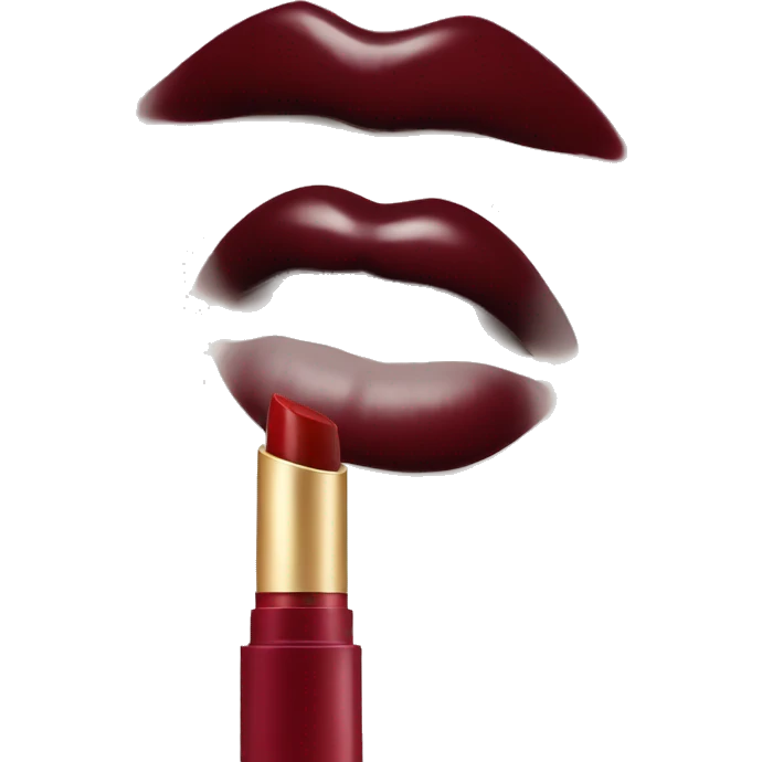 dark red lip stain emoji